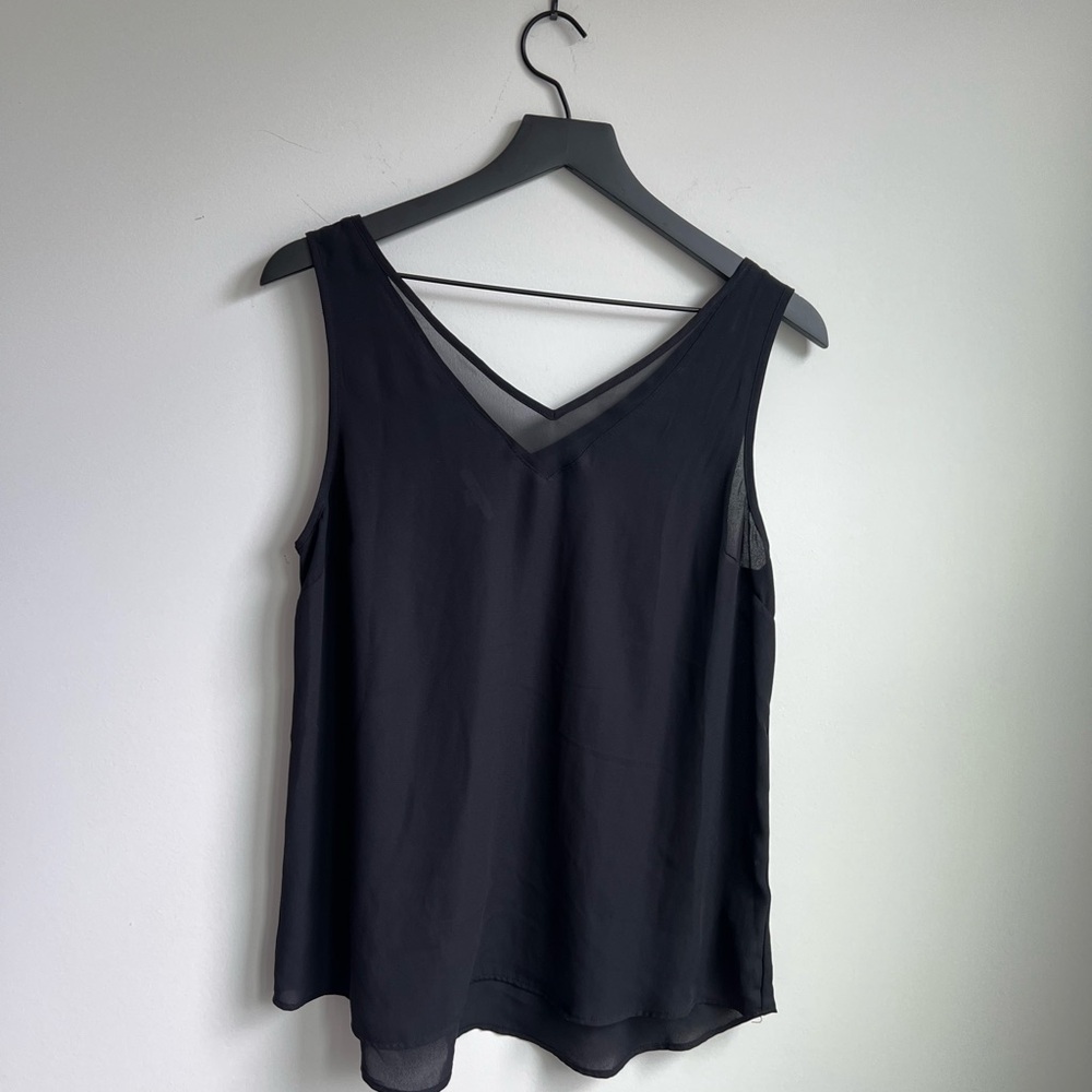 Maurices Black Relaxed Fit‎ Tank Top with V-Neck
